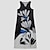 cheap Print Dresses-Women&#039;s A Line Dress Maxi long Dress Black Sleeveless Floral Leopard Print Summer V Neck Stylish 2023 5XL