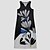 cheap Print Dresses-Women&#039;s A Line Dress Maxi long Dress Black Sleeveless Floral Leopard Print Summer V Neck Stylish 2023 5XL