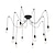 ieftine Design Cluster-10 lumini 120 cm led bec cu pandantiv candelabru metal grup vopsit finisaje vintage 110-120v 220-240v