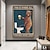 ieftine Imprimate Animale-ursuleț morocănos care bea bere imprimeuri poster abstract artă de perete pânză pictură modernă pânză imprimare imagine baie toaletă nordic decor acasă fără rame