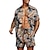 billiga Skjortuppsättningar för män-Herr T-shirt Grafisk skjorta Aloha skjorta Uppsättning Grafisk Nedvikt Silver Röd / vit Grön / svart Havsblått Olivgrön 3D-tryck Ledigt Dagligen Kortärmad 3D Kläder Designer Strandstil