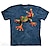 cheap Boy&#039;s 3D T-shirts-Kids Boys T shirt Short Sleeve 3D Print Animal Green Black Blue Children Tops Spring Summer Active Fashion Daily Daily Indoor Outdoor Regular Fit 3-12 Years / Sports