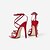 cheap Women&#039;s Sandals-Women&#039;s Sandals Sexy Shoes Plus Size High Heel Open Toe Sexy Minimalism Daily PU Leather Buckle Spring Summer Solid Colored Black Gold Red