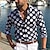 billiga herrskjorta med knäppning-Herr Skjorta Hawaii skjorta Knapp upp skjorta Sommarskjorta Svart Blå Purpur Långärmad Grafisk Prickig Nedvikt Utomhus Gata Button-Down Kläder Mode Ledigt Andningsfunktion Bekväm