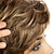 זול פאה מבוגרת-פאה לנשים 2 גוונים חום בהיר אומברה קצר שכבות שיער מתולתל פוני נפוח עמיד בחום 2 צבעים זמינים