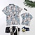 cheap Tops-Dad and Son T shirt Tops Cotton Leaf Daily Print Light Blue Short Sleeve Mommy And Me Outfits Vacation Matching Outfits