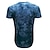 billige basic t-shirts-Herre T-shirt Kortærmet Rund hals Sommer Batikfarvet Mode Klassisk Bekvem Gade Afslappet Sport Sort Blå Dusty Blue Top T-shirt til mænd