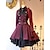levne Šaty Lolita-Lolita Sladká Lolita šaty na dovolenou Princeznovské šaty Dámské japonština Cosplay kostýmy Červená Barevné bloky Dlouhý rukáv