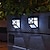 baratos Candeeiros Luzes de Exterior-2 peças luzes de parede ao ar livre led solar retro luz de jardim à prova d&#039;água iluminação de pátio para jardim varanda cerca decoração paisagem luz de rua