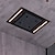 halpa Suihkuhanat-suihkuhana, 500 * 360 mattamusta kylpyhuonehana sadesuihku, jossa on monivärinen led ruostumattomasta teräksestä valmistettu suihkupää kattoon asennettu ti-pvd-ominaisuus - design /
