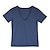 billiga Casual T-shirts för män-Herr T-shirt Slät V-hals Ledigt Helgdag Kortärmad Kläder 100 % bomull Sport Mode Lättvikt Stor och hög