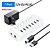 cheap USB Hubs-ORICO USB3.0 HUB 7/10/13/16 Ports Powered USB 3.0 HUB BC1.2 Charger USB HUB With Individual On/Off Switches and 12V/2A Power Adapter For Desktop