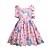 baratos Vestidos-Kids Girls&#039; Dress Geometric Solid Colored Sleeveless Party Casual Carnival Active Cute Beautiful Polyester 2-8 Years Pink Blue Purple