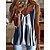 cheap Tank Tops &amp; Camis-Women&#039;s Vest Top Tank Top Camis V Neck Designer Summer Sleeveless Striped Graphic Patterned 3D Print V Neck Casual Daily Patchwork Print Clothing Clothes Designer Basic Casual Blue