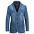 cheap Men&#039;s Jackets &amp; Coats-men&#039;s Denim Blazer Jacket Jeans suit jacket classic notched collar 3 button tailoring distressed denim blazer jacket (large, light blue_02)