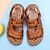 billiga Herrsandaler-Herr Tofflor och flip-flops Lädersandaler Klassisk Ledigt Hem Dagligen Gummi Loafers Gul Brun Sommar Vår