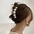 olcso Női hajkiegészítők-1db Női Hajcsatok Hair Claw Hajcsat Kompatibilitás Utca Ajándék Szabadság fej Kézműves Műanyag Fehér Fekete