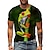cheap Men&#039;s 3D-Men&#039;s Unisex T shirt Tee Graphic Prints Frog 3D Print Crew Neck Street Daily Short Sleeve Print Tops Casual Designer Big and Tall Sports Green Dark Green / Summer
