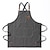 baratos avental-Aventais de chef para homens e mulheres com bolsos grandes, avental de trabalho ajustável resistente em lona de algodão