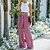 hesapli Kadın Pantolonl-Kadın&#039;s Çince Pantolonlar YAKUT Orta Bel Moda Günlük Kumsal Desen Mikro-Esnek Tam uzunluk Rahat Çiçekli S M L XL XXL / Bol Fit