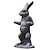 abordables sculptures et statues de jardin-Statue de jardin/patio en résine ornement pays des merveilles figurine alice ensemble de jeu statue de lapin décoration de jardin pays des merveilles