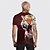 cheap Men&#039;s 3D-Men&#039;s Unisex T shirt Tee Graphic Prints Tiger Animal 3D Print Crew Neck Street Daily Short Sleeve Print Tops Casual Designer Big and Tall Sports Red / Summer