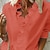 economico Top da donna Basic-camicetta da donna camicia scollo a v lattuga bordo semplice moderno scollo a v regolare primavera&amp;amp;  autunno verde blu bianco arancione