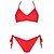 hesapli Bikiniler ve Mayolar-Kadın&#039;s Mayolar Bikiniler 2 parça Normal Mayo Tekrar aç Resim String Leopar Çiçek Yonca Siyah Havuz Sarı Fuşya Boyundan Bağlamalı V-Kesikli Yaka Banyo takımları Seksi Tatil Moda / Modern / Saf Renk