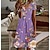 cheap Print Dresses-Women&#039;s Cotton Casual Dress Floral Ruched Print Scalloped Neck Midi Dress Daily Short Sleeve Summer Spring