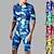 cheap Men&#039;s Triathlon Clothing-21Grams Men&#039;s Triathlon Tri Suit Short Sleeve Road Bike Cycling Triathlon Green Red Blue Camo / Camouflage Bike Clothing Suit UV Resistant Breathable Quick Dry Sweat wicking Polyester Spandex Sports