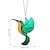 abordables Estatuas-Colector de sol de colibrí colgante de ventana de colector de sol de acrílico de colibrí colorido