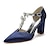 cheap Wedding Shoes-Women&#039;s Wedding Shoes Pumps Bridal Shoes Rhinestone Chunky Heel Pointed Toe Luxurious Satin Buckle T-Strap Wine Black White