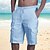 ieftine pantaloni scurți de in-Bărbați Pantaloni Scurți Pantaloni scurți din in Pantaloni scurți de vară Pantaloni scurți de plajă Multi Buzunare Simplu Lungimea genunchiului Plajă Hawaiană Casual Negru Alb Inelastic