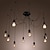 voordelige Clusterontwerp-10-lichts 120 cm led hanglamp kroonluchter metalen cluster geschilderde afwerkingen vintage 110-120v 220-240v