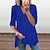 cheap Basic Women&#039;s Tops-Women‘s Blouse Shirt Basic V Neck Plain Modern V Neck Puff Balloon Regular Summer Blue White Black Grey Red