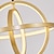 Недорогие Подвесные огни-40-сантиметровый подвесной светильник в виде круга / кольца, светодиодный металлический шар, круглая окрашенная отделка, современная, 220-240 В