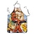 Недорогие Фартуки-Кухонный фартук для косплея с длинными завязками, шейный ремешок, унисекс, барбекю, кулинария, рисунок, фартуки для шеф-повара