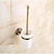 cheap Toilet Brush Holder-Toilet Brush with Holder,Antique Brass Ceramics Wall Mounted Rubber Painted Toilet Bowl Brush and Holder for Bathroom