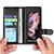 abordables Étui et Coque Samsung-téléphone Coque Pour Samsung Galaxy Wallet Z Fold 3 Détachable Antichoc Emplacements pour porte-cartes Couleur Pleine Fibre de carbone faux cuir
