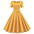 baratos Vestidos-Vestidos de Poá Anos 1950 Trajes de Grease Vestido de Coquetel Vestido Vestido Rockabilly Vestido Flare Vestido de Poá Decote Quadrado Vestido Fancy Feminino Natal Halloween Carnaval Férias Retorno
