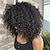 cheap Human Hair Capless Wigs-Remy Human Hair Wig Curly With Bangs Natural Black Capless Brazilian Hair Women&#039;s Natural Black #1B 8 inch 10 inch 12 inch Party / Evening Daily Wear Vacation