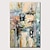 abordables Pinturas abstractas-Pintura al óleo pintada a colgar Pintada a mano Panorámica horizontal Abstracto Paisaje Moderno Sin marco interior  (sin marco)