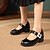 cheap Women&#039;s Heels-Women&#039;s Heels Formal Shoes Sparkling Glitter Buckle Chunky Heel Round Toe Preppy Party Daily PU Leather Buckle Fall Summer Solid Colored White Black