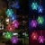 billige Solstrengelys-utendørs vanntett LED solenergi vindklokke lys stjerne elg gresskar ønskeflaske vindklokke lys 7 farge skiftende hagelys balkong landterrasse utendørs ferie jule bryllupsfest dekorasjon