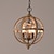 voordelige Kroonluchters-30 cm globe design kroonluchter led hanglamp hout industrieel geschilderde afwerkingen vintage land 220-240v