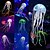 cheap Aquarium Décor &amp; Gravel-Glowing Jellyfish Ornament Decoration for Aquarium Fish Tank Fish Tank Aquarium Decoration Fish Jellyfish Purple Silicone 1pc 5*15 cm
