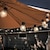 voordelige LED-lichtstrengen-outdoor globe lichtslingers solar led bruiloft lichten 6m-30bulbs 5m-20bulbs tuin patio bruiloft lichten waterdicht voor kerstfeest layout guirlande patio decor lamp
