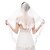 cheap Wedding Veils-Two-tier Vintage Wedding Veil Fingertip Veils with Pure Color Lace