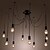 voordelige Clusterontwerp-10-lichts 120 cm led hanglamp kroonluchter metalen cluster geschilderde afwerkingen vintage 110-120v 220-240v