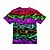 billige drenges 3d t-shirts-Drenge 3D Geometrisk Farveblok 3D Print T-shirt Kortærmet 3D-udskrivning Sommer Sport Gade Basale Polyester Børn